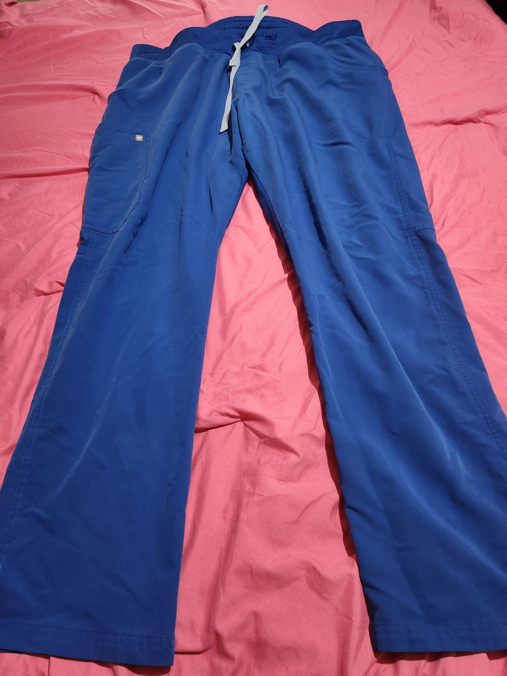 Figs Royal Blue Drawstring Scrub Joggers